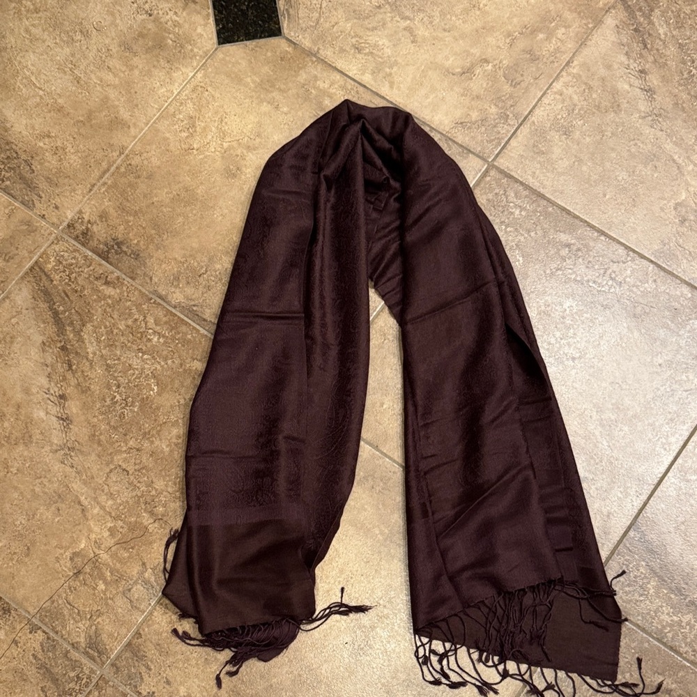 Elegant Dark Brown Scarf